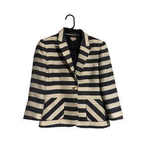 Cremieux Striped Blazer- gold buttons 4